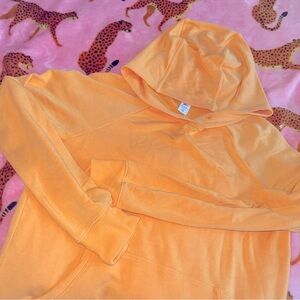 Athleta girl yellow orange sweatshirt in your element hoodie size xl